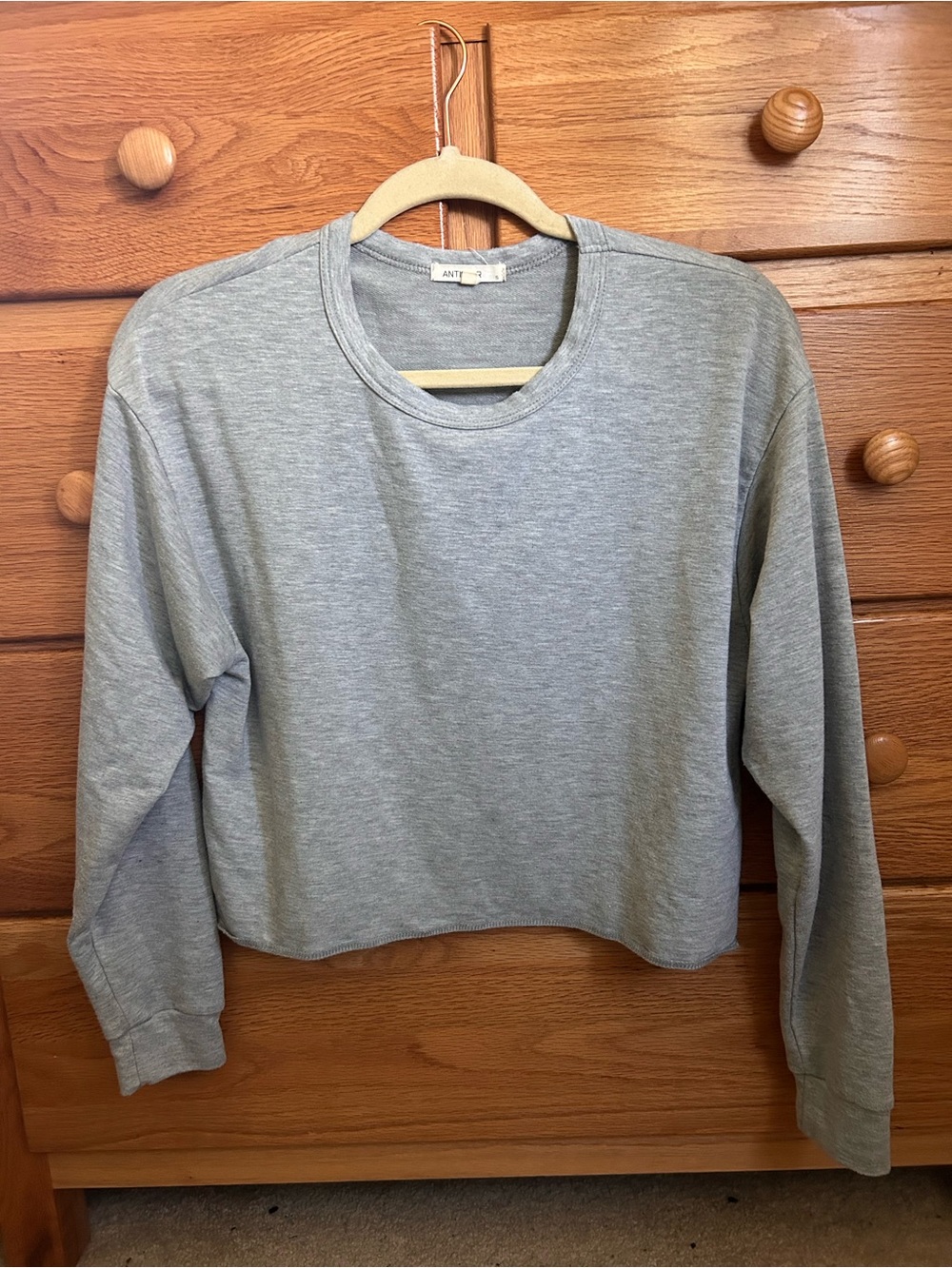 Cropped gray long sleeve